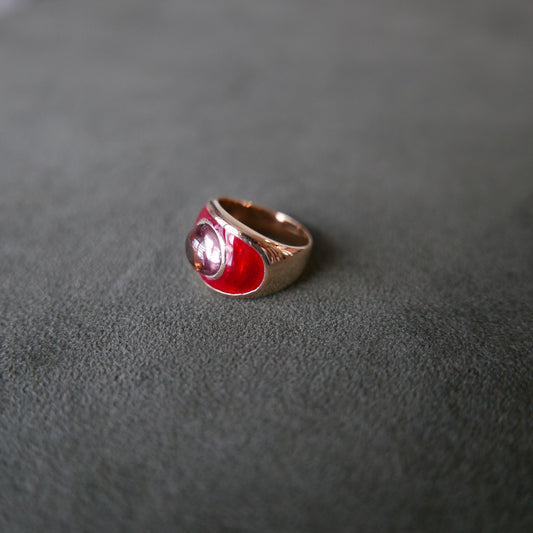 Oval Signet with Tourmaline