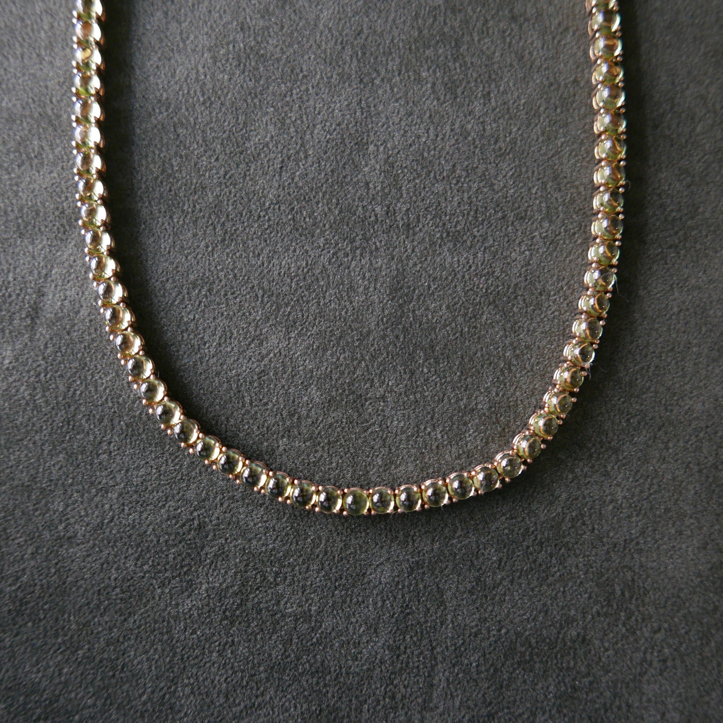 Peridot Tennis Necklace