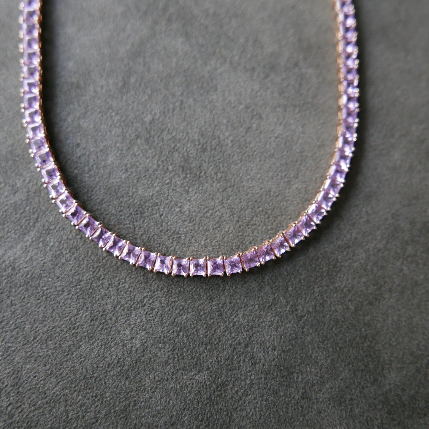 Amethyst Tennis Necklace