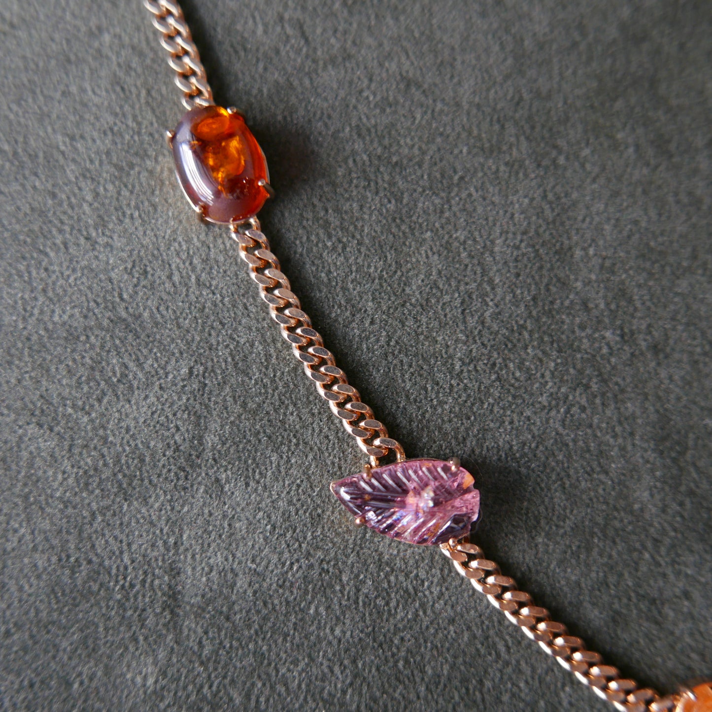 Thick chain warm tone necklace