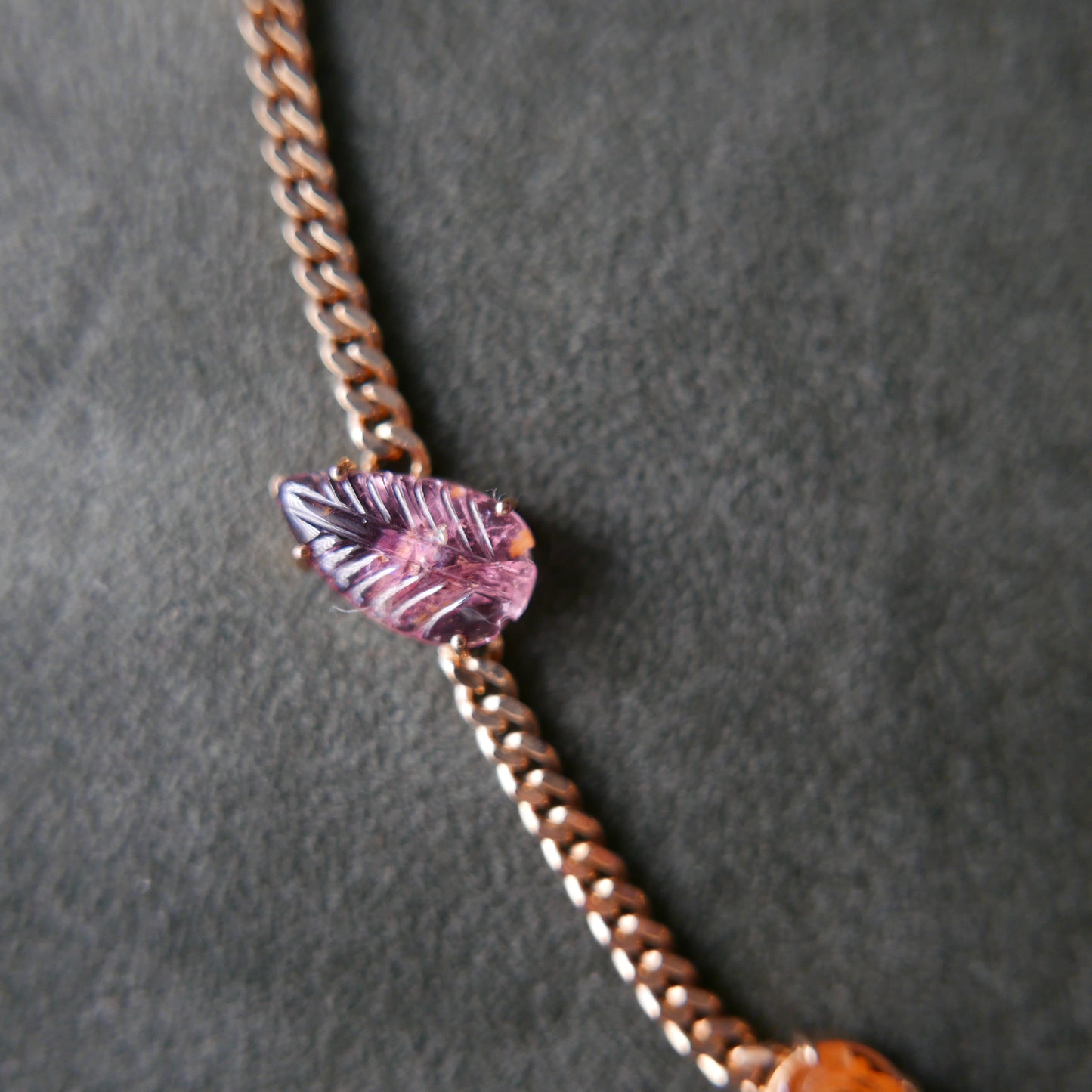 Thick chain warm tone necklace