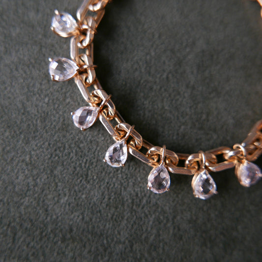 Colorless sapphires drops