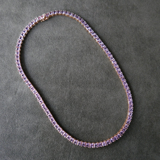 Amethyst Tennis Necklace