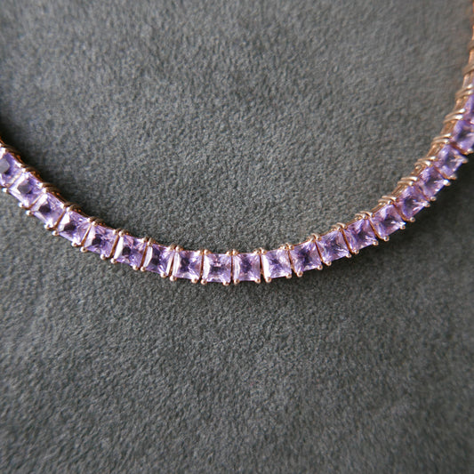Amethyst Tennis Necklace