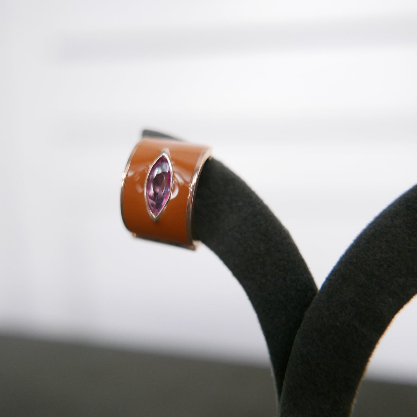 Single enamel signature earrings